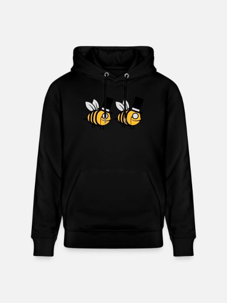 Team Cylinder Hat Bees - Stanley/Stella CRUISER Unisex Organic Hoodie - black