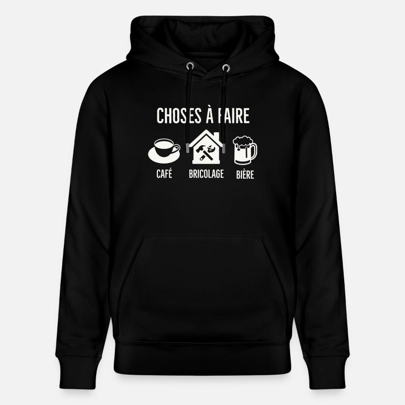 Café bricoler bière 1 - Sweat à capuche bio CRUISER Stanley/Stella Unisexe - noir