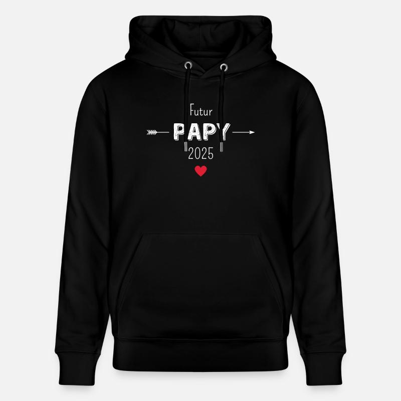 Futur papy 2025 - Sweat à capuche bio CRUISER Stanley/Stella Unisexe - noir