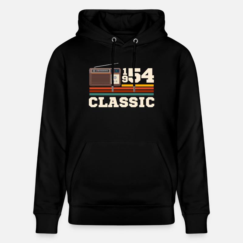 Anniversaire 1954 retro classic - Sweat à capuche bio CRUISER Stanley/Stella Unisexe - noir