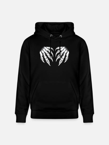 Claws 2 - Stanley/Stella CRUISER Unisex Organic Hoodie - black