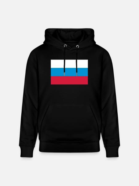 russia flag - Stanley/Stella CRUISER Unisex Organic Hoodie - black