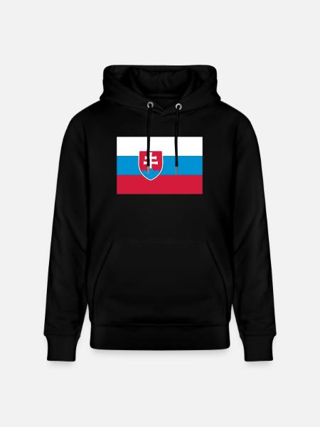 slovakia flag - Stanley/Stella CRUISER Unisex Organic Hoodie - black