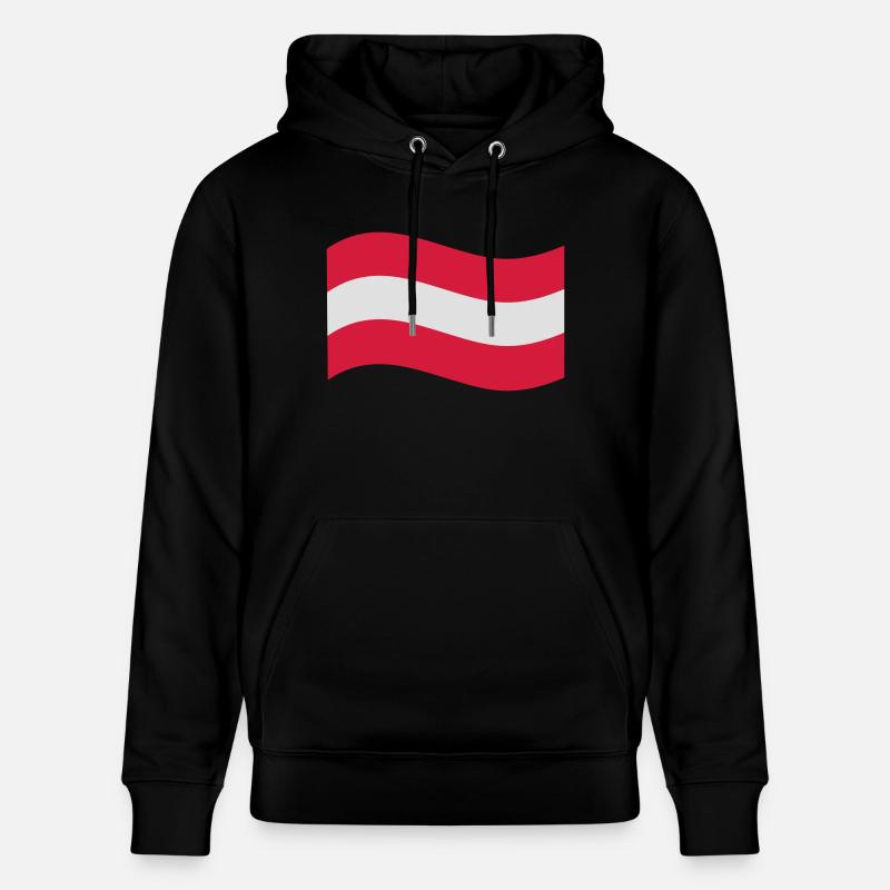 Autriche - drapeau de l'Autriche - Sweat à capuche bio CRUISER Stanley/Stella Unisexe - noir