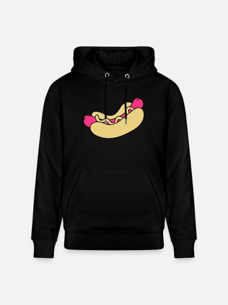 hot dog - Stanley/Stella CRUISER Unisex Organic Hoodie - black