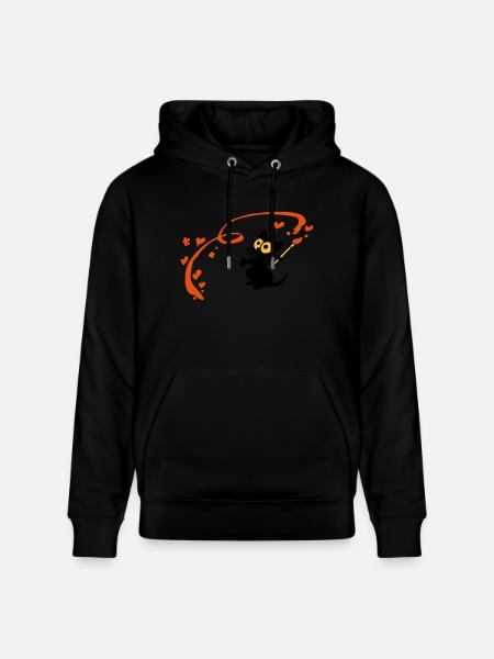 Kitten painter Georgia - Stanley/Stella CRUISER Unisex Organic Hoodie - black