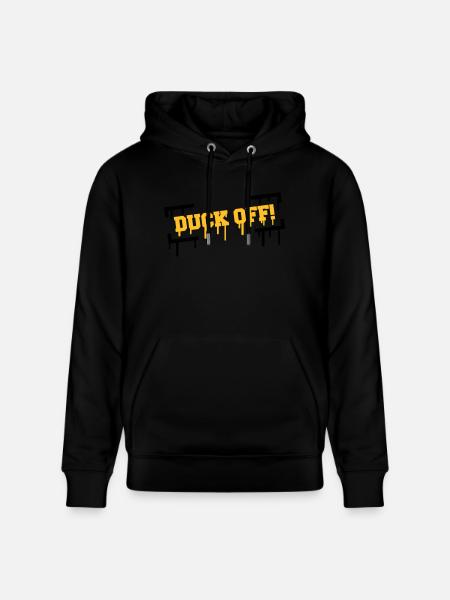 Duck Off Graffiti - Stanley/Stella CRUISER Unisex Organic Hoodie - black