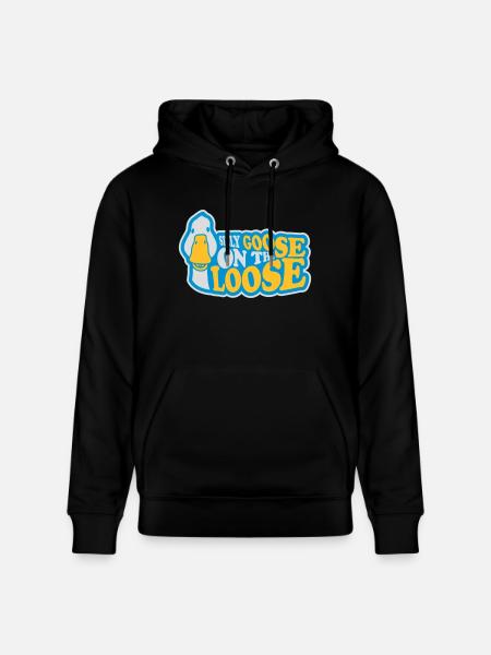 goose on the loose - Stanley/Stella CRUISER Unisex Organic Hoodie - black