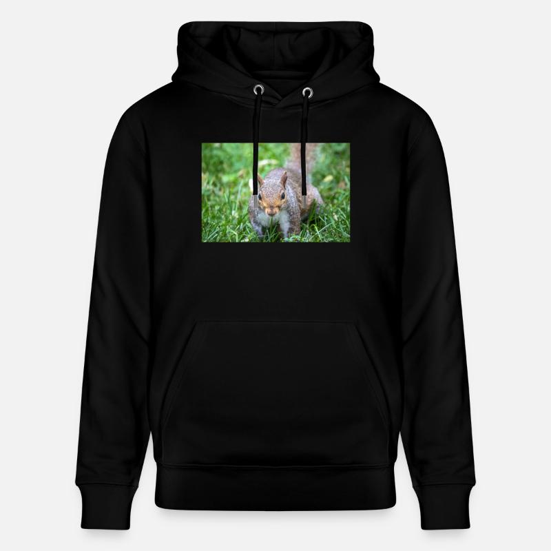 Grauhörnchen Sciurus carolinensis - Stanley/Stella Unisex Bio-Hoodie CRUISER  - Schwarz