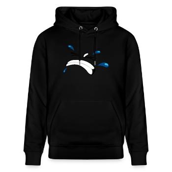 dent soufrance pain hard hard smiley 2103 W - Stanley/Stella CRUISER Unisex Organic Hoodie - black - Front - Alina (178cm) & Michal (187cm)