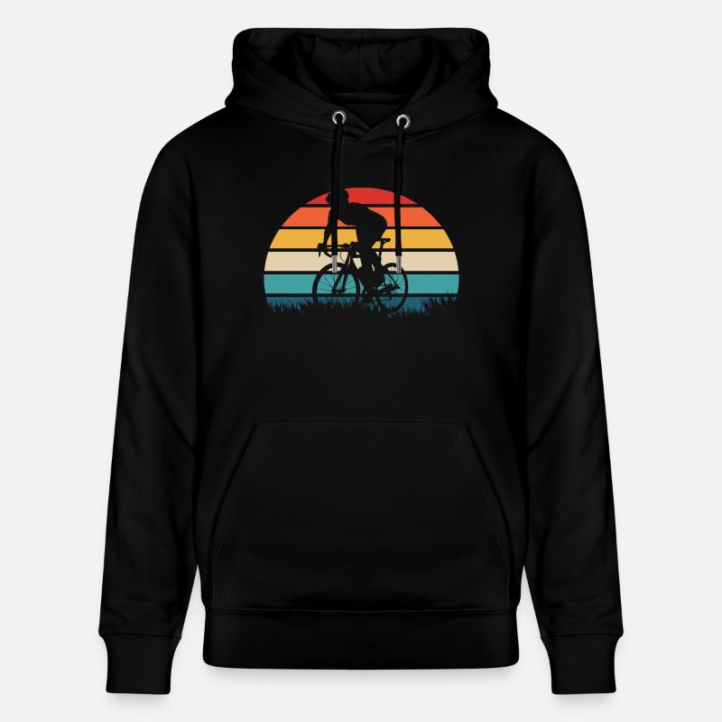 Cadeau vélo rétro - Sweat à capuche bio CRUISER Stanley/Stella Unisexe - noir