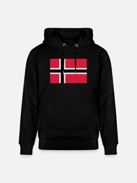 drapeau_norvege - Sweat à capuche bio CRUISER Stanley/Stella Unisexe - noir