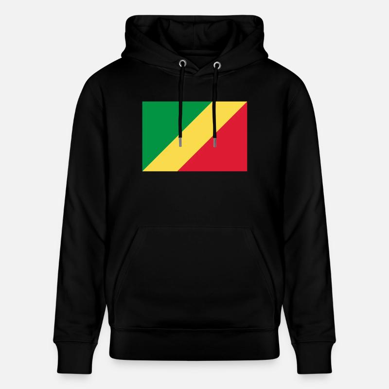 Drapeau Congo / Congo flag - Sweat à capuche bio CRUISER Stanley/Stella Unisexe - noir