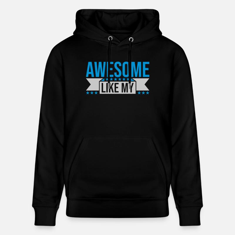 Text einfügen Awesome Like - Stanley/Stella Unisex Bio-Hoodie CRUISER  - Schwarz