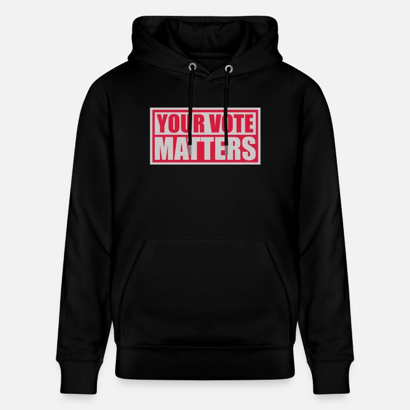 votre vote compte citation - Sweat à capuche bio CRUISER Stanley/Stella Unisexe - noir