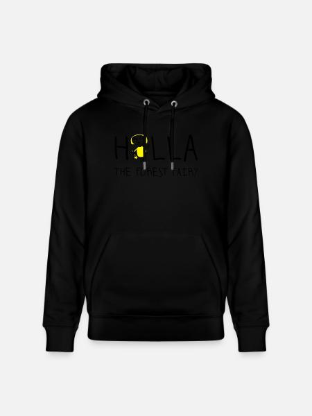 holla_the_forest_fairy_052012a_2c - Stanley/Stella CRUISER Unisex Organic Hoodie - black