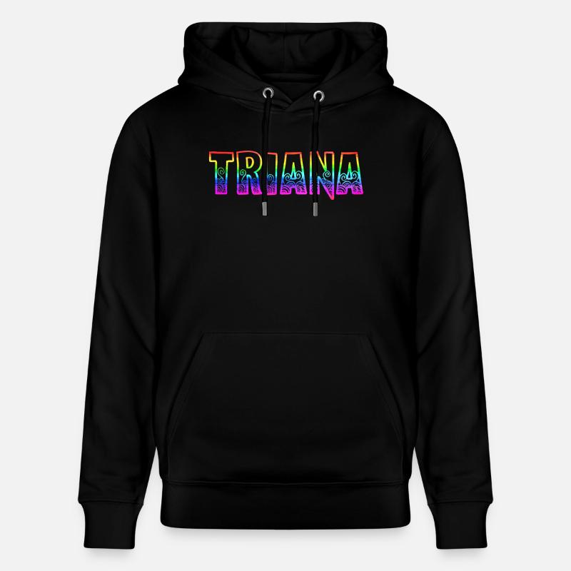 triana rs arc-en-ciel - Sweat à capuche bio CRUISER Stanley/Stella Unisexe - noir