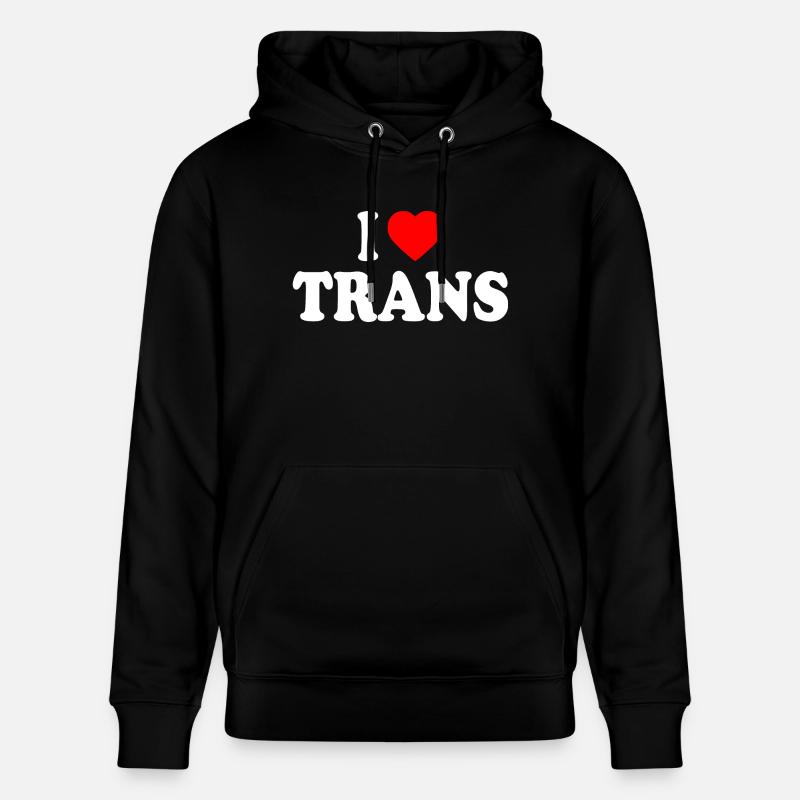 I love trans - Sweat à capuche bio CRUISER Stanley/Stella Unisexe - noir