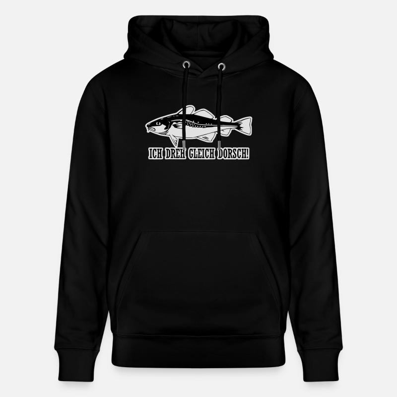 I turn equal to cod! - Stanley/Stella CRUISER Unisex Organic Hoodie - black