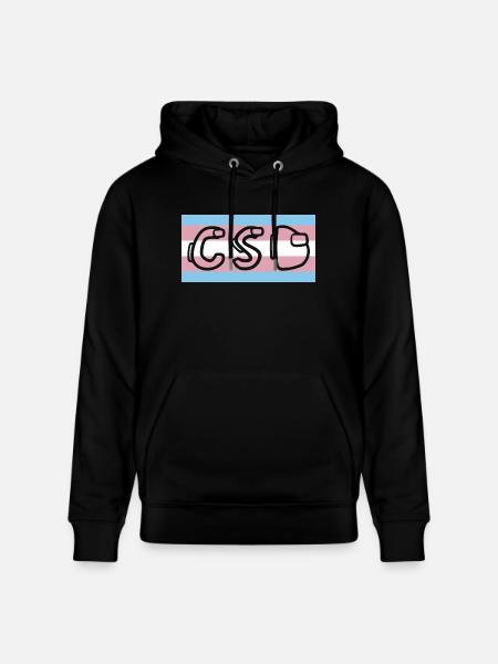 Trans Pride Flag CSD - Stanley/Stella CRUISER Unisex Organic Hoodie - black