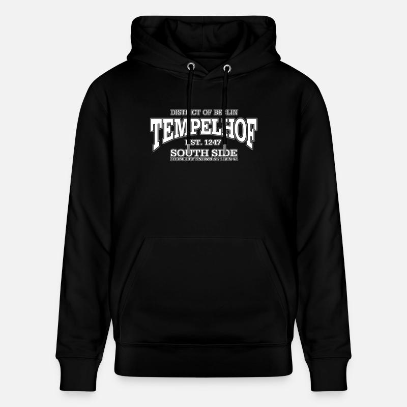 Berlin Tempelhof blanc - Sweat à capuche bio CRUISER Stanley/Stella Unisexe - noir
