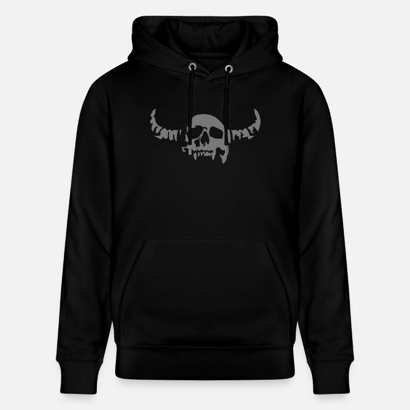 devil_skull_042013_a_1c - Sweat à capuche bio CRUISER Stanley/Stella Unisexe - noir