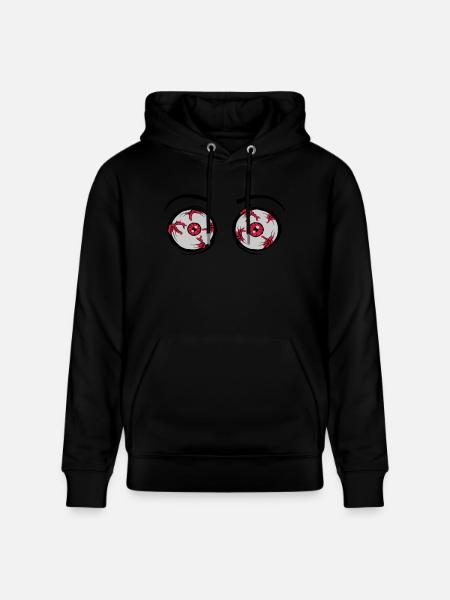 2 crazy scary eyes - Stanley/Stella CRUISER Unisex Organic Hoodie - black