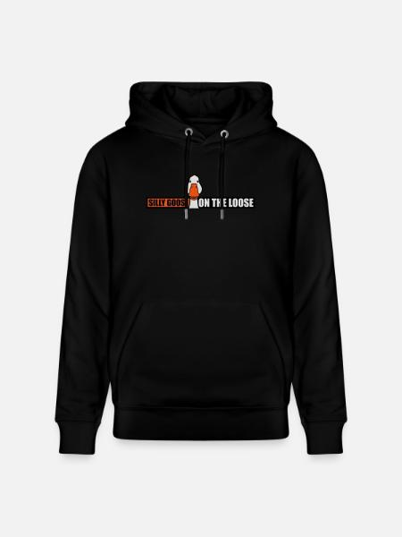 goose on the loose - Stanley/Stella CRUISER Unisex Organic Hoodie - black
