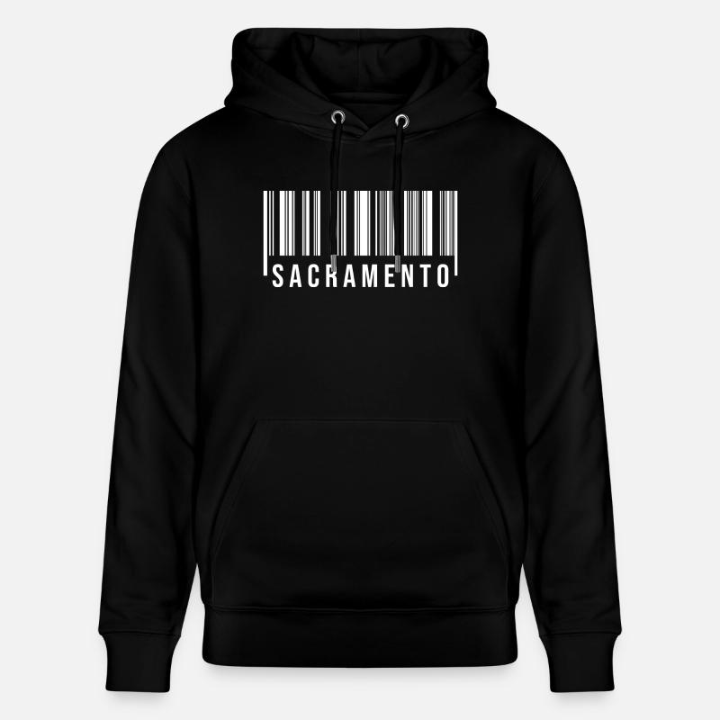 Code-barres de Sacramento - Sweat à capuche bio CRUISER Stanley/Stella Unisexe - noir