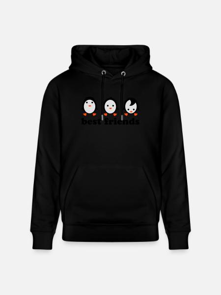 Best friends - Stanley/Stella CRUISER Unisex Organic Hoodie - black