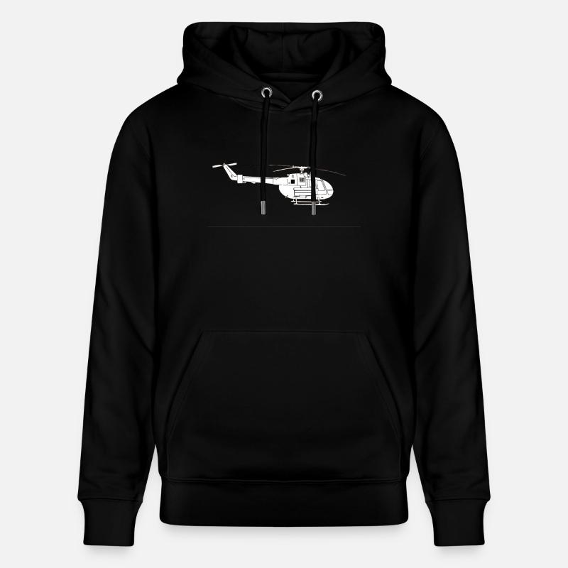 Bo105 Seite - Stanley/Stella Unisex Bio-Hoodie CRUISER  - Schwarz