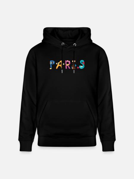 Paris - Stanley/Stella Unisex Bio-Hoodie CRUISER  - Schwarz