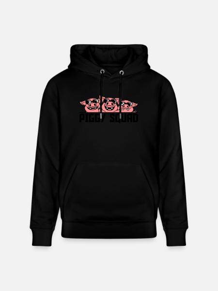 Crew Pig Piggy Squad - Stanley/Stella CRUISER Unisex Organic Hoodie - black