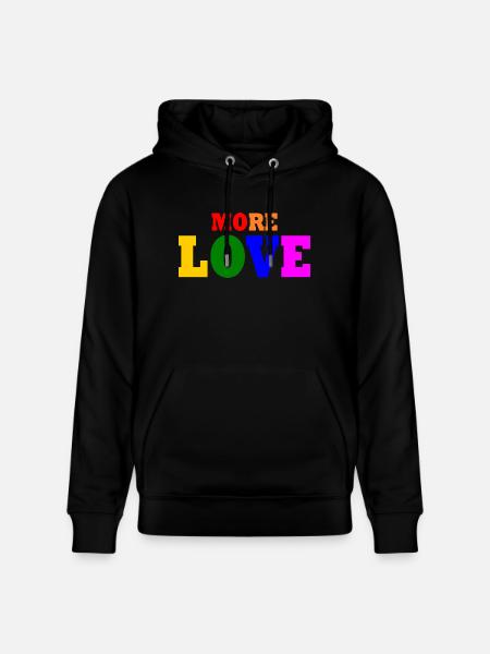 More love - Stanley/Stella CRUISER Unisex Organic Hoodie - black