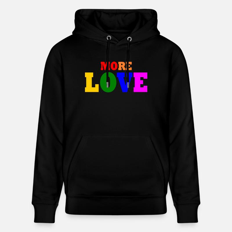 More love - Sweat à capuche bio CRUISER Stanley/Stella Unisexe - noir