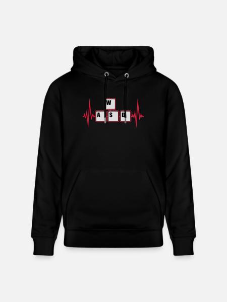 WASD Keyboard Keys Gamer - Stanley/Stella CRUISER Unisex Organic Hoodie - black