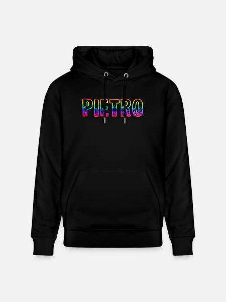 pietro rs regenbogen - Stanley/Stella Unisex Bio-Hoodie CRUISER - Schwarz