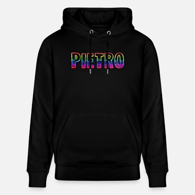 pietro rs arc-en-ciel - Sweat à capuche bio CRUISER Stanley/Stella Unisexe - noir