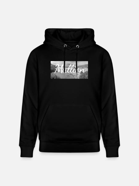 Retro Lettering at Mullion Harbor Cornwall UK - Stanley/Stella CRUISER Unisex Organic Hoodie - black
