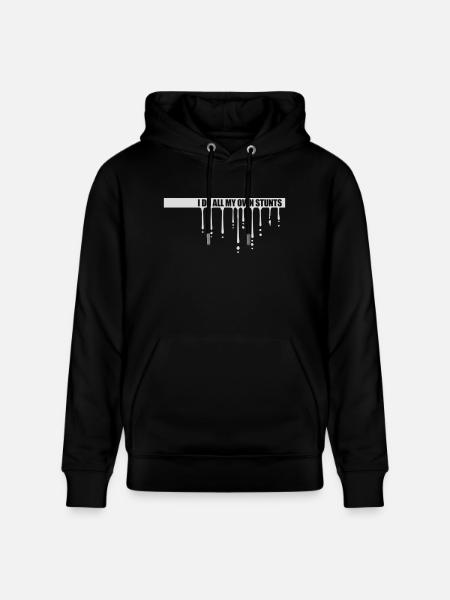 all my own stunts - Stanley/Stella CRUISER Unisex Organic Hoodie - black