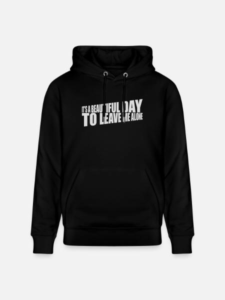 leave me alone day - Stanley/Stella CRUISER Unisex Organic Hoodie - black