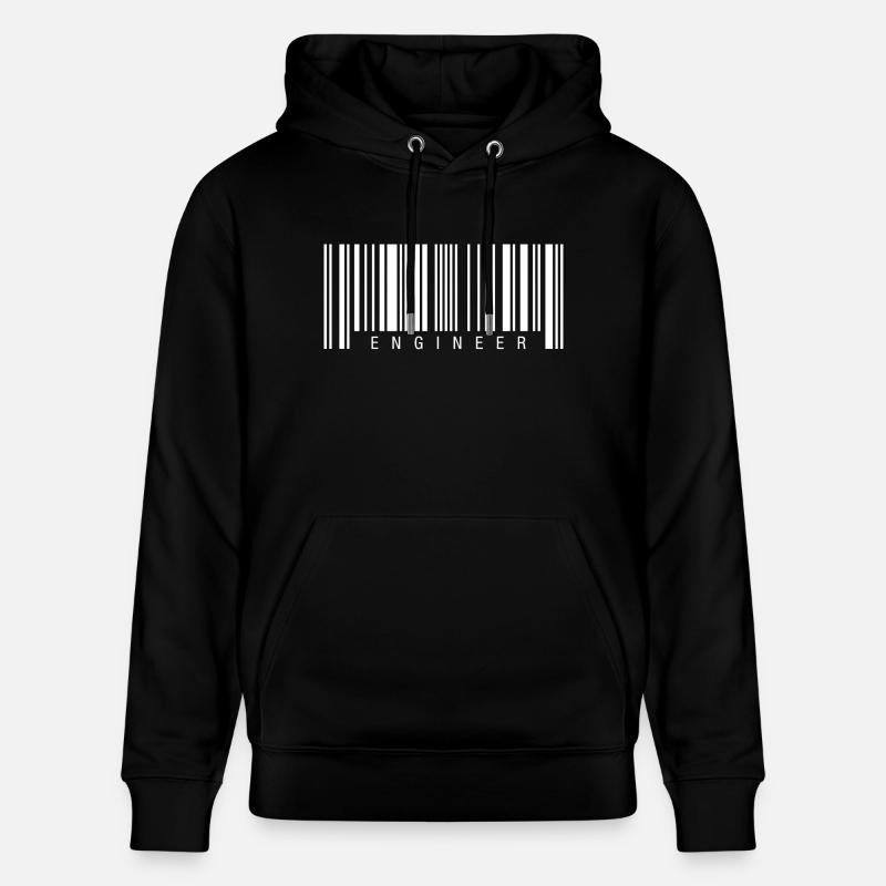Engineer Barcode - Stanley/Stella CRUISER Unisex Organic Hoodie - black