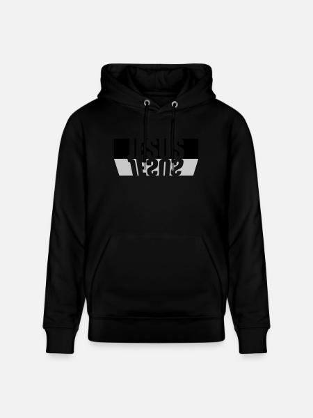 Reflection Beam Jesus - Stanley/Stella CRUISER Unisex Organic Hoodie - black