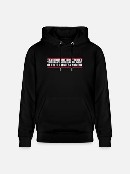 drinks from enemies skulls - Stanley/Stella CRUISER Unisex Organic Hoodie - black