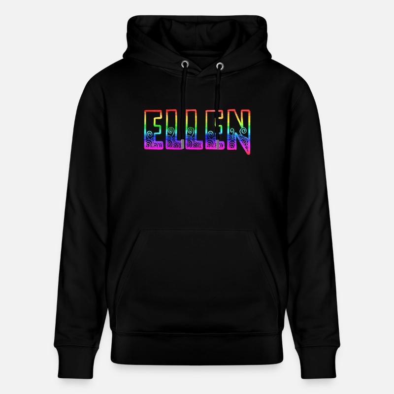 ellen rs arc-en-ciel - Sweat à capuche bio CRUISER Stanley/Stella Unisexe - noir