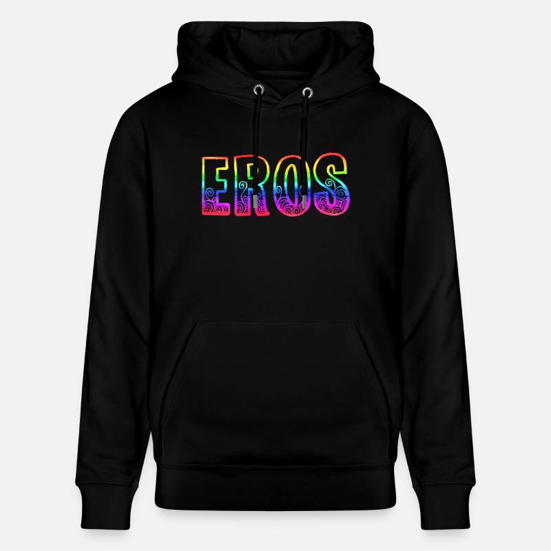 eros rs arc-en-ciel - Sweat à capuche bio CRUISER Stanley/Stella Unisexe - noir