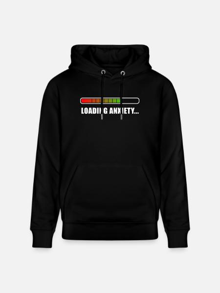 Loading Anxiety... - Stanley/Stella CRUISER Unisex Organic Hoodie - black