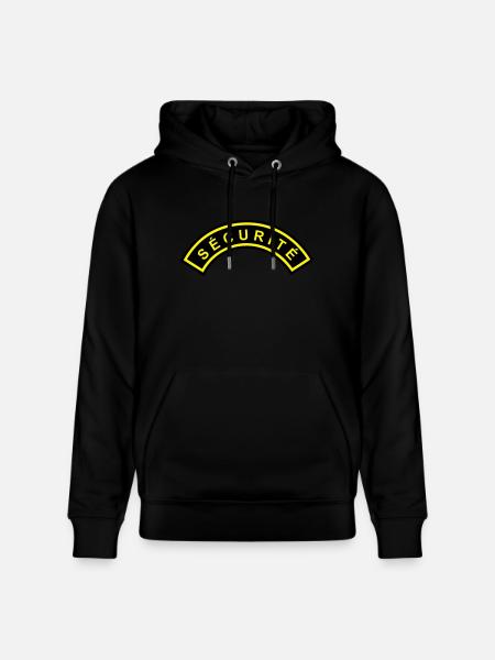 Ecusson Sécurité demilune 2c - Sweat à capuche bio CRUISER Stanley/Stella Unisexe - noir