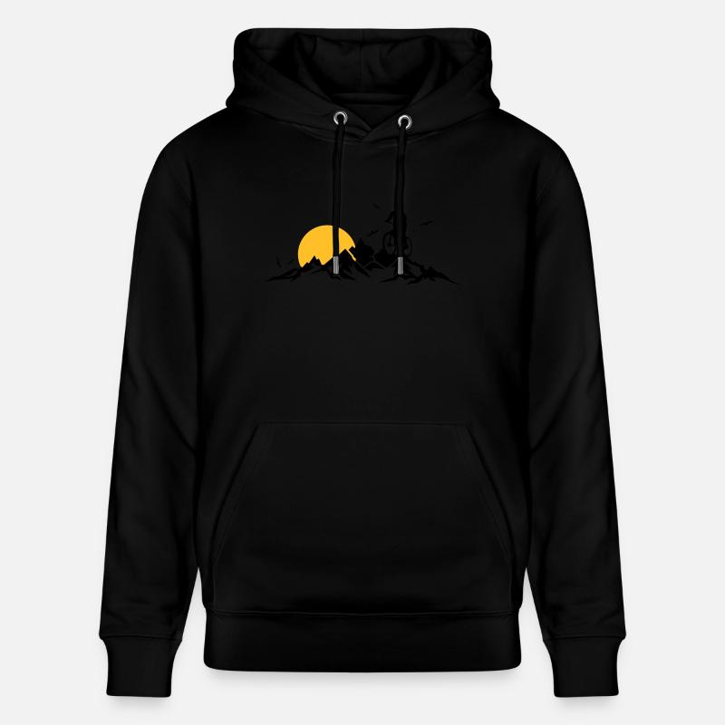 Sport - Radfahrer Berge - Stanley/Stella Unisex Bio-Hoodie CRUISER  - Schwarz