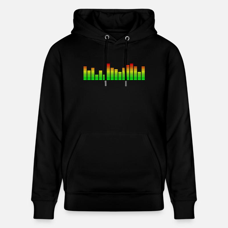Music equalizer & visualizer - Stanley/Stella CRUISER Unisex Organic Hoodie - black